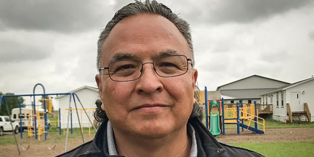Daniel Guiboshe, 56, is chaplain at Mamawi Atosketan Native School in the Canadian province of Alberta. (Andrew McChesney / Adventist Mission)