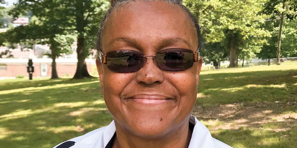 Ida Elizabeth Davis, 65, walked out of an evangelistic meeting, but a woman stopped her before she reached the door. (Andrew McChesney / Adventist Mission)